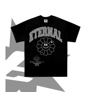 เสื้อยืดผ้าฝ้ายพิมพ์ลายขายดี ☬☸Eternal Co "FM Flower" Tee T-Shirt For Men And Women