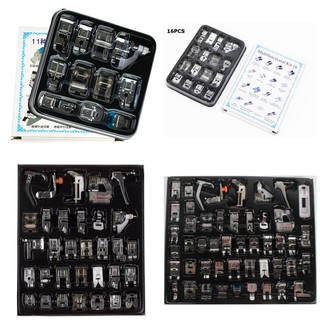 เซทตีนผีจักรเย็บครอบจักรวาล Presser foot Set ครบชุด11ชิ้น 16ชิ้น 32ชิ้น 48ชิ้น