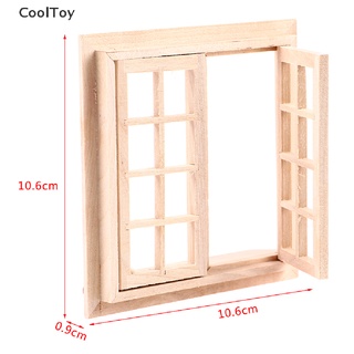 Cooltoy โมเดลประตู หน้าต่างจิ๋ว 1:12 16 ช่อง ทรงสี่เหลี่ยม สําหรับตกแต่งบ้านตุ๊กตา