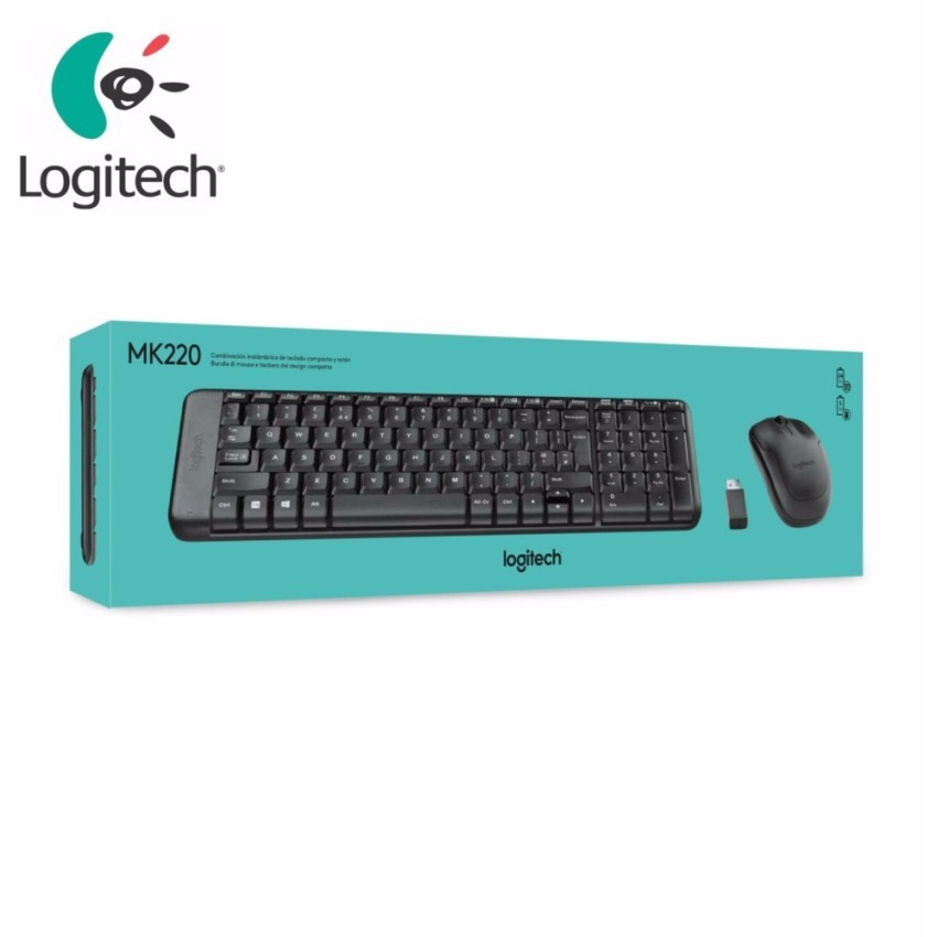 ภาพหน้าปกสินค้าLogitech MK220 Wireless Mouse+Keyboard เม้าส์และคีย์บอร์ดไร้สาย TH/ENG ประกัน 3 ปี จากร้าน pchanakarn. บน Shopee