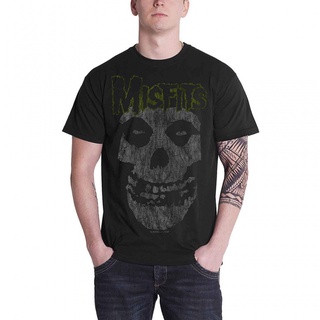 เสื้อยืดแฟชั่น - #%Misfits เสื้อยืดโลโก้คลาสสิกพิมพ์ความทุกข์บุรุษคริสต์มาส Giftprinting ฮาวายสําหร