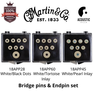 หมุดพิน Martin Guitar Bridge pin & Endpin Set, White ของแท้ USA