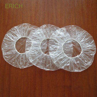 ERICH 100pcs/pack Top Selling Hotel Shower Bathing Cap New Arrival Hair Salon Shower Caps Disposable Elastic Household Practice Travel Camping Accessories Clear Bathroom Products/Multicolor