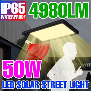 โคมไฟ LED พลังงานแสงอาทิตย์ IP65 12V กันน้ํา มีเซ็นเซอร์ตรวจจับการเคลื่อนไหว PIR สําหรับตกแต่งสวนกลางแจ้ง
