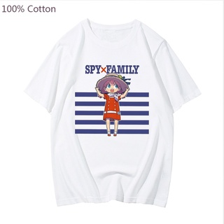 เสื้อยืดโอเวอร์ไซส์เสื้อยืด ผ้าฝ้าย พิมพ์ลายกราฟฟิค Anya Forger Spy X Family สไตล์ญี่ปุ่น สําหรับผู้ชายS-3XL