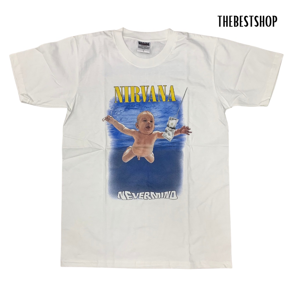 เสื้อยืดวงร็อค-nirvana-เด็กว่ายน้ำ-สินค้าขายดี