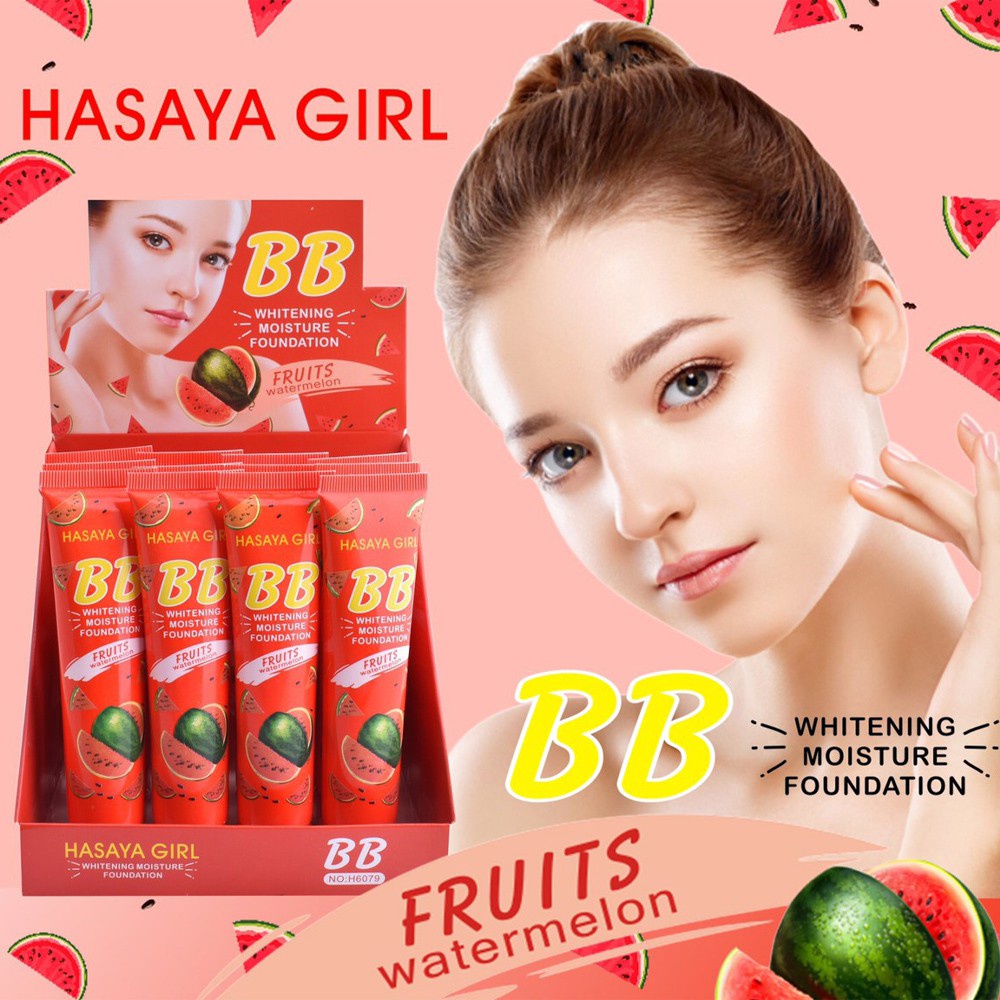 ภาพหน้าปกสินค้าH6079 ครีมแตงโมง HASAYA GIRL ครีมแตงโมBB ครีมแตงโมแบบหลอดบีบ ครีมแตงโมงBBเกลี่ยง่ายกลิ่นหอม ครีมรองพื้นพร้อมกัน