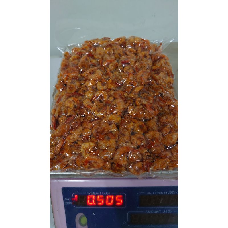 กุ้งกรอบปรุงรส-กุ้งกรอบสมุนไพร-ของฝากจากแม่กลองขนาด-500-กรัม