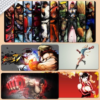 ✨🔥⚡แผ่นรองเมาส์ 80x30cm แผ่นรองเมาส์อนิเมะ Street Fighter แผ่นรองเม้าส์ขนาดใหญ่ กันลื่นทนทาน