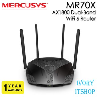 ภาพหน้าปกสินค้าTP-Link Mercusys MR70X AX1800 Dual-Band WiFi 6 Router เราเตอร์ WiFi 6 ที่ถูกที่สุด รับประกัน 1 ปี ที่เกี่ยวข้อง