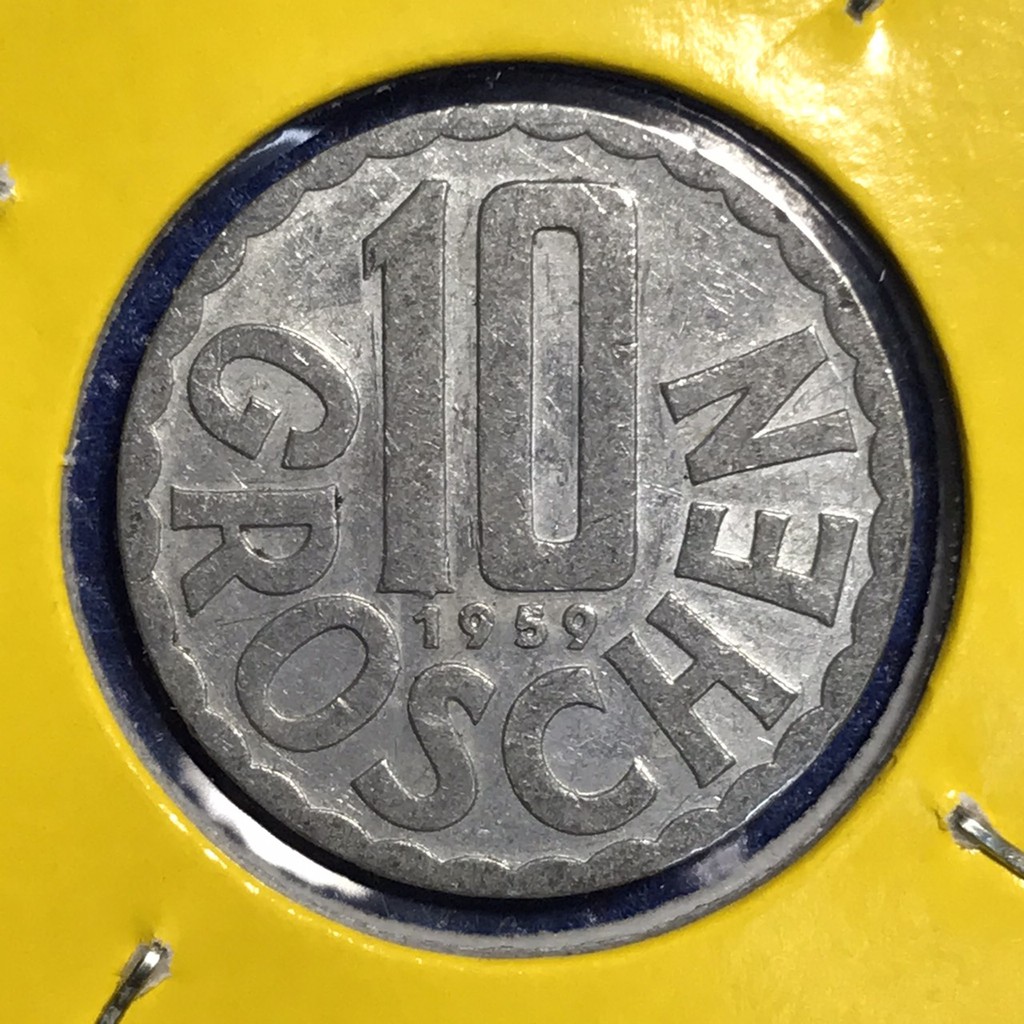 เหรียญเก่า-14383-ปี1959-ออสเตรีย-10-groschen-เหรียญต่างประเทศ-เหรียญสะสม-เหรียญหายาก