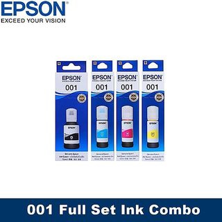 Ink Cartridge (หมึกสำหรับเครื่องพิมพ์) EPSON L1450 / L4160 / L6160 / L6170 / L6190 รุ่น 001 (B, C, M, Y)