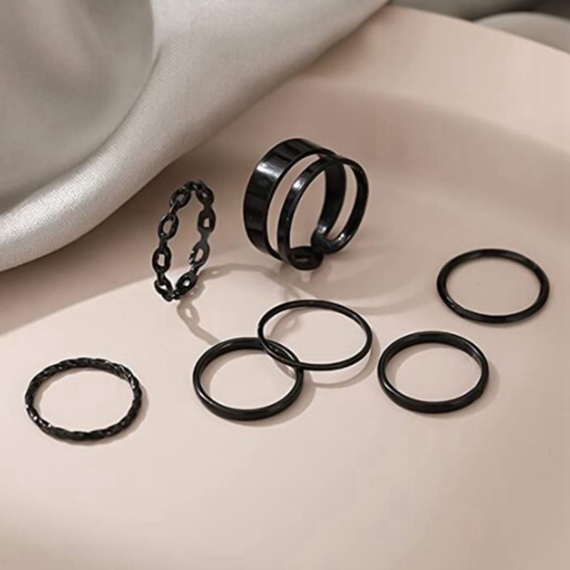 ชุดแหวนสวมนิ้ว-ทำจากโลหะผสม-แฟชั่นสําหรับผู้หญิง-7-ชิ้น
