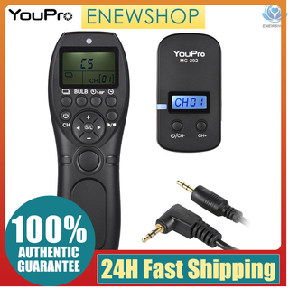 【enew】YouPro MC-292 E3 2.4G Wireless Remote Control LCD Timer Shutter Release Transmitter Receiver 32 Channels for  80D 760D 750D 700D 70D 650D 600D 60D 550D 500D 450D 400D 350D 300D 1300D 1200D 1100D 1000D 100D SX50 G10