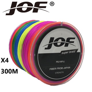 1-2 วัน(ส่งไว ราคาส่ง) JOF PE X4 300M สายPEถัก4 300เมตร- JOF Fishing line * เหนียว แข็งแรงมาก【Aries168】