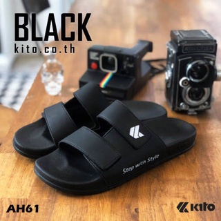 รองเท้าkito รองเท้าแตะกีโต้ แบบสวม รุ่น AH61 สีดำ พื้นนิ่มใส่สบาย