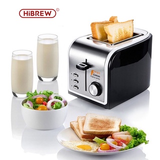 Hibrew 2 Slice Toaster 680W พร้อมยกเลิกการอุ่น, ฟังก์ชั่นละลายน้ำแข็งและการตั้งค่าเฉดสีขนมปัง 7 แบบ, 2 ช่องกว้างพิเศษ