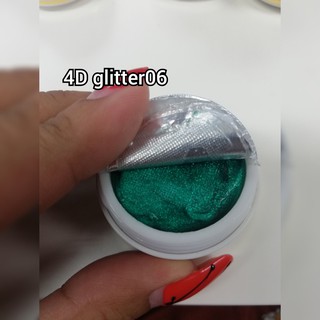 สีเจล เจลปั้น 4DBluesky gel polish 4D gel-Glitter 06 สีเขียว