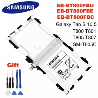 แท็บเล็ตแบตเตอรี่ EB-BT800FBU EB-BT800FBE EB-BT800FBC สำหรับ Samsung GALAXY Tab S 10.5 SM-T800 SM-T801 T805C 7900MAh