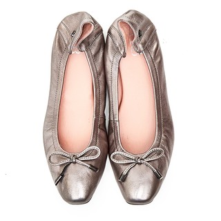 O&B รองเท้าหนังแท้ รุ่น Audrey comfy in Platinum (New Edition)