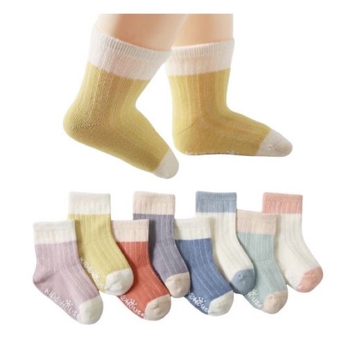 รูปภาพสินค้าแรกของD230 ถุงเท้าเด็ก ถุงเท้ายาวเด็ก รุ่น 2โทน และสีพื้น ขนาด S/M/L (มีกันลื่น)