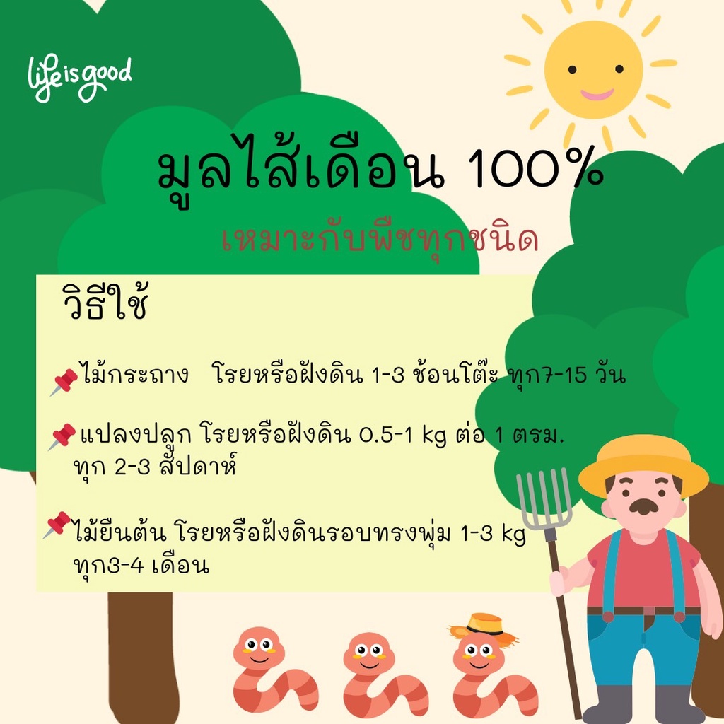 มูลไส้เดือน-ขนาด-4-กก-บำรุงราก-บำรุงดิน-มูลไส้เดือนแท้-100-มูลสดใหม่-ปลอดสารเคมี-ปุ๋ยอินทรีย์-เกษตรอินทรีย์