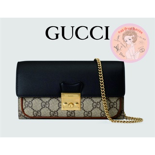 Shopee ราคาต่ำสุด 🔥ของแท้ 100% 🎁 Brand New Gucci Padlock Collection Long Wallet