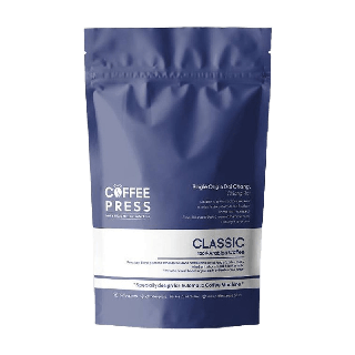 โปรโมชั่น : Coffee Press เมล็ดกาแฟคั่วกลางเข้ม Arabica 100% 250g. จากดอยช้าง | Classic Blend