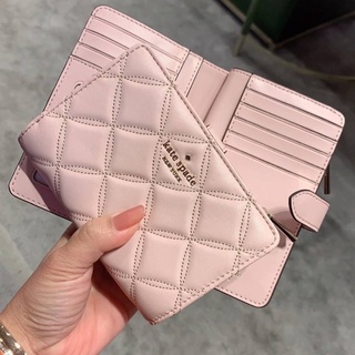 Kate spade wallet หนังนิ่ม สีชมพูพาสเทล หวานละมุน นึ่มมือมากๆค่ะ