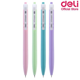 สินค้า Deli Q03336 Ball point pen ปากกาลูกลื่นหมึกน้ำเงิน 0.7 mm (คละสี 2 แท่ง) ปากกา ปากกาลูกลื่น อุปกรณ์การเขียน school