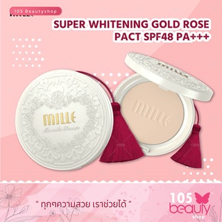 Mille super whitening gold rose pact spf48 pa+++ แป้งมิลเล่ ของแท้