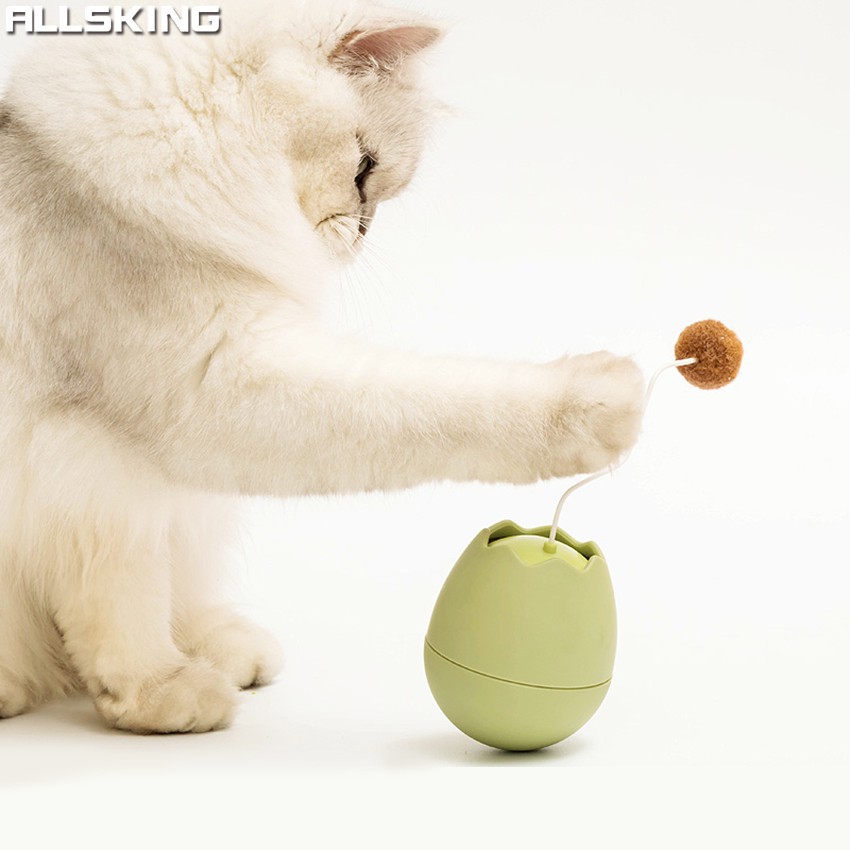 allsking-ของเล่นแมว-egg-shell-ไข่ล้มลุก-ไข่หมุนอัตโนมัติ-แมวเล่นอัตโนมัติ-ของเล่นรูปไข่สำหรับแมว-ไข่หมุน