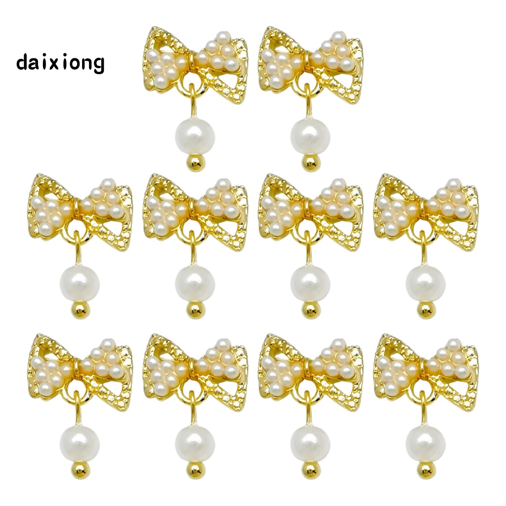 lt-daixiong-gt-อุปกรณ์ตกแต่งเล็บ-จี้โบว์โลหะ-3d-diy-10-ชิ้น