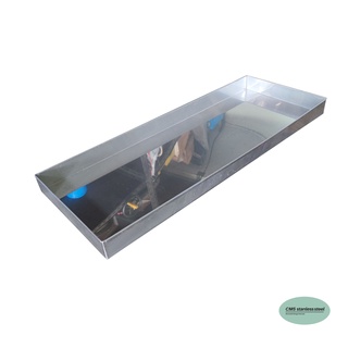 CMS ถาดเสตนเลส stainless steel tray กระบะเสตนเลส ความหนา 1 มม. ขนาด 30*80 ซม. สูง 5 ซม.