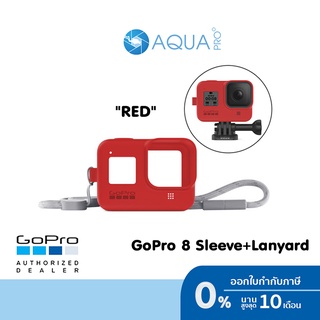 GoPro 8 Sleeve+Lanyard Red สีแดง (เคส + สายคล้อง สำหรับ GOPRO HERO 8 BLACK) เคสซิลิโคนกันกระแทก ของโกโปรแท้