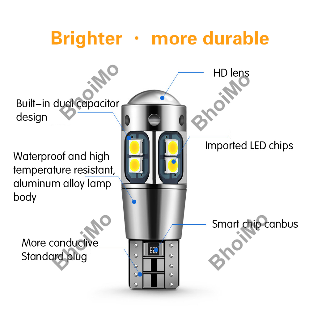 หลอดไฟ-led-10-smd-w5w-3030-194-168-สําหรับติดป้ายทะเบียนรถยนต์