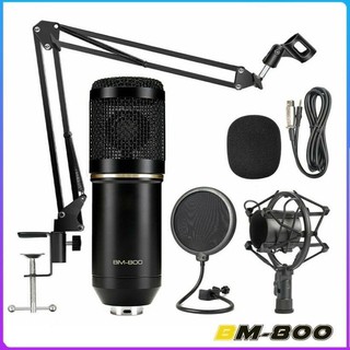 ชุดไมค์ ไมค์อัดเสียง Pro Condenser Mic (Microphone BM800) พร้อมขาตั้งไมค์โครโฟน และอุปกรณ์เสริมUSB