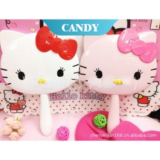 Sanrio กระจกแต่งหน้า ลายการ์ตูน Hello Kitty น่ารัก แบบพกพา [CAN]