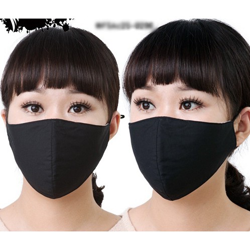 หน้ากากแฟชั่นกรองฝุ่น-ฝอยละออง-ผ้าปิดจมูก-3d-ผ้าปิดปาก-กันฝุ่น-pm-2-5-สีดำ-แพค1ชิ้น