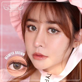 Mamiya Brown Dream Color 1 บิ๊กอาย สีน้ำตาล ขอบฟุ้ง ตาโต Contact Lens คอนแทคเลนส์ ค่าสายตา ฮิต ฝาม่วง สายตาสั้น