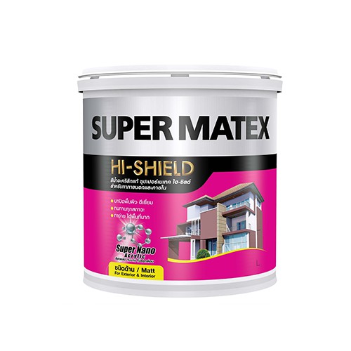 toa-super-matex-สีน้ำอะคริลิก-ภายนอก-ชนิดด้าน-1-กล-3-8-ลิตร-ทีโอเอ-ซุปเปอร์เมเทค-ด้าน-ภายนอก-และภายใน