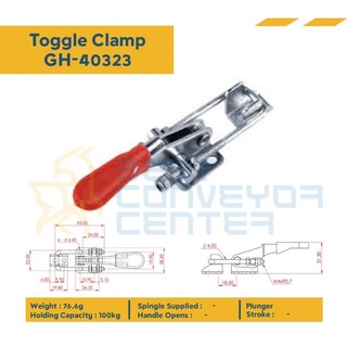 Toggle Clamp แบบดึง GH-40323 (Steel Zinc,SUS304)