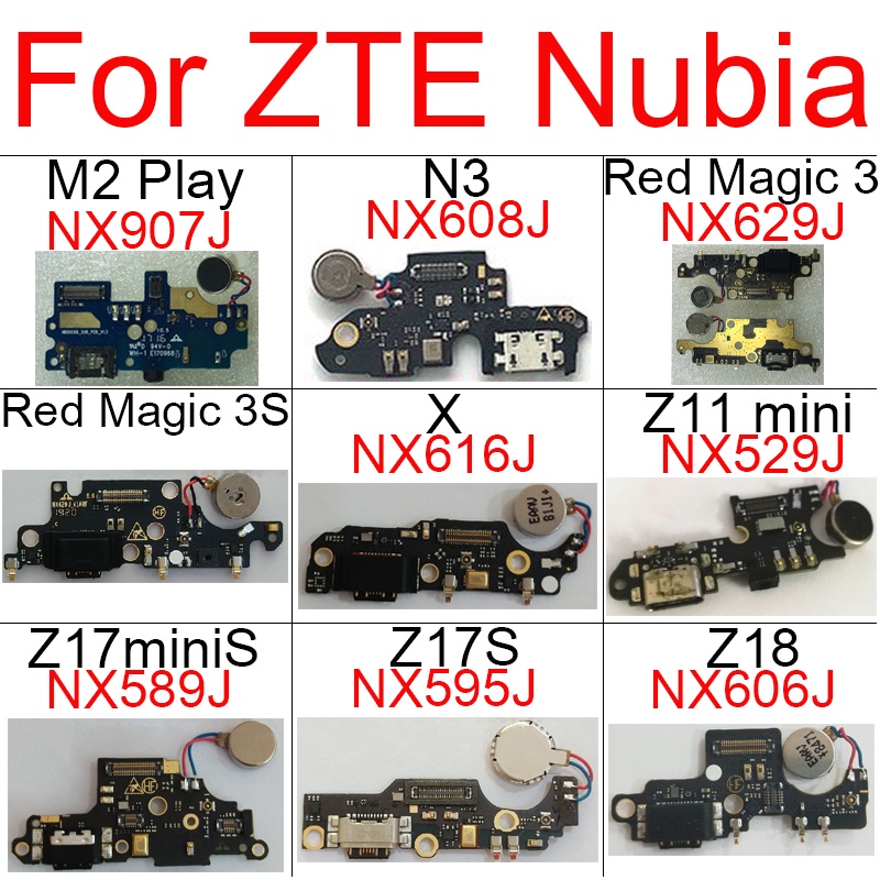 ภาพหน้าปกสินค้าโปรโมชั่น บอร์ดชาร์จ USB พร้อมเครื่องสั่น แบบเปลี่ยน สําหรับ ZTE Nubia M2 Play N3 Red Magic 3 3S X Z11 mini Z17 miniS Z17S Z18