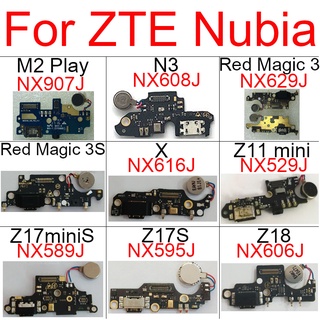 สินค้า โปรโมชั่น บอร์ดชาร์จ USB พร้อมเครื่องสั่น แบบเปลี่ยน สําหรับ ZTE Nubia M2 Play N3 Red Magic 3 3S X Z11 mini Z17 miniS Z17S Z18