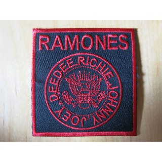 RAMONES ป้ายติดเสื้อแจ็คเก็ต อาร์ม ป้าย ตัวรีดติดเสื้อ อาร์มรีด อาร์มปัก Badge Embroidered Sew Iron On Patches