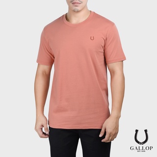 [S-5XL] GALLOP : เสื้อยืดคอกลม BASIC -T-SHIRT (Round-necked) รุ่น GN9006 สีส้มอิฐ