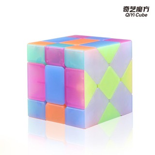 รูบิค แปลก ๆ รูบิค ของแท้ อย่างดี Qiyi Fisher Cube 3x3 Jelly Color Magic Cube rubix cube qiyi cube SharkRubik