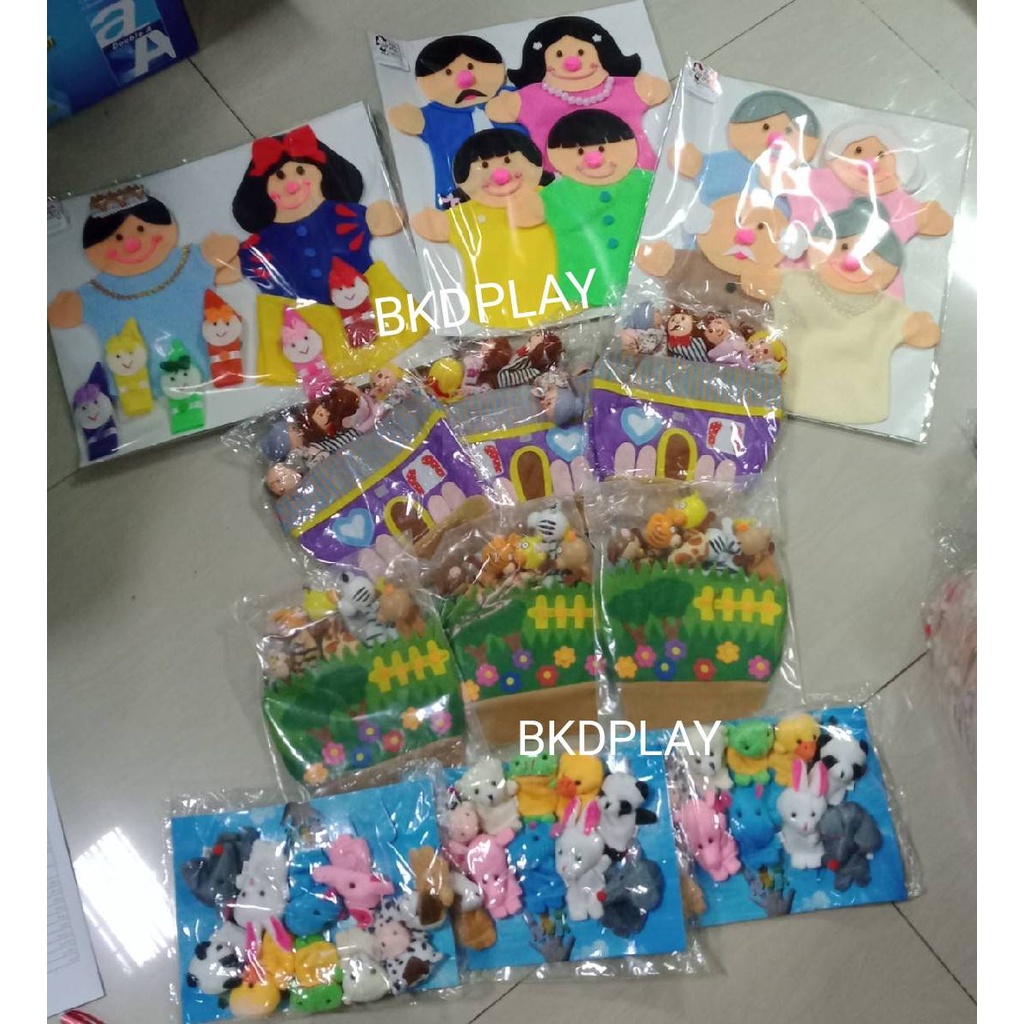 1307หุ่นมือ-ชุดสโนว์ไวท์กับคนแคระทั้งเจ็ด-ของเล่น-สื่อการสอน-พร้อมส่ง