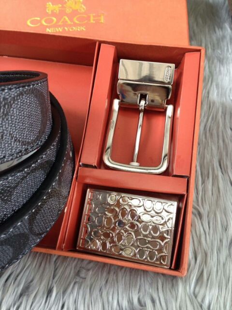 เข็มขัดcoach-belt-value-pack-gift-box-set