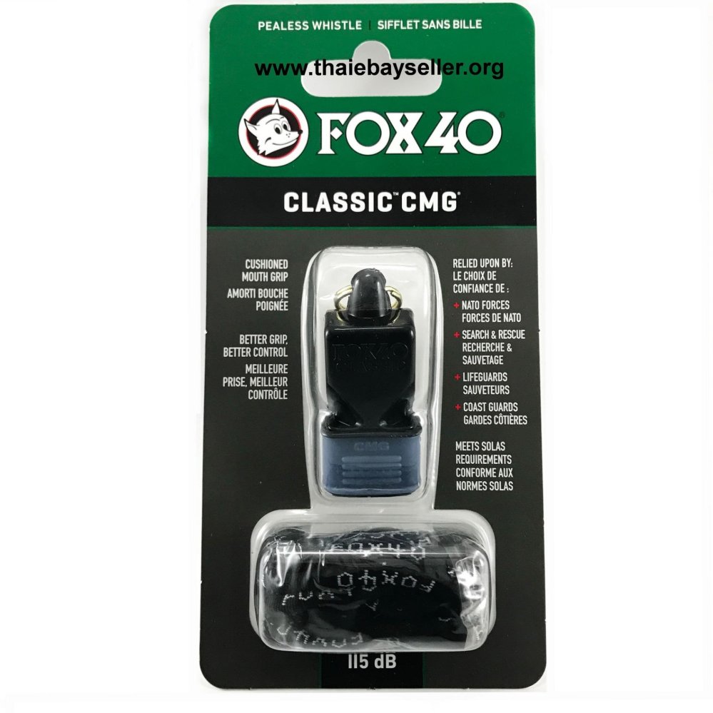 ขนส่งฟรี-นกหวีด-fox40-classic-cmg-สีดำ-นกหวีด-นกหวีดพลาสติก-นกหวีดผู้ตัดสินกีฬามืออาชีพ-นกหวีดปลาโลมา